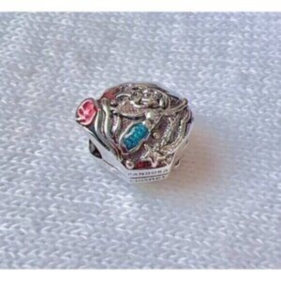 Disney The Little Mermaid Seashell Charm For Pandora Bracelet S925ALE Silver - Picture 3 of 7